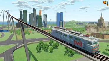 Nicht nach unten sehen! Achterbahn-Eisenbahn über der Stadt | BeamNG.drive