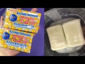 Мылю два брусочка Хозяйственного мыла Аист🧼🧽😋Размокшее мыло аист 🧽🧼пенааааа🤪🧼