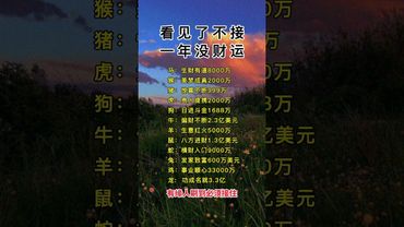 看見了不接，一年沒財運 #生肖  #運勢  #玄學 #風水