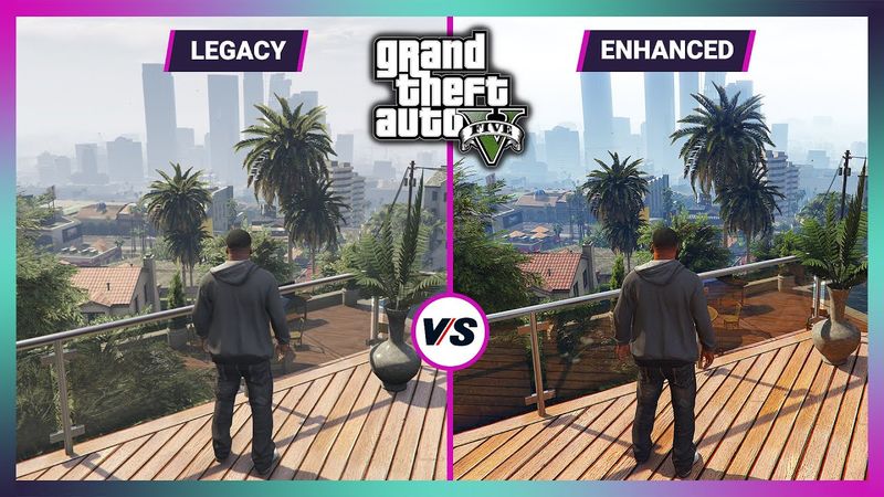 Grand Theft Auto V - Legacy vs Enhanced Edition - Side By Side Comparison
