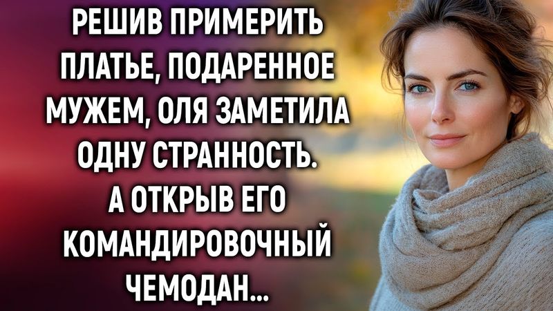 Решив примерить платье, подаренное мужем, Оля заметила одну странность. А открыв чемодан...