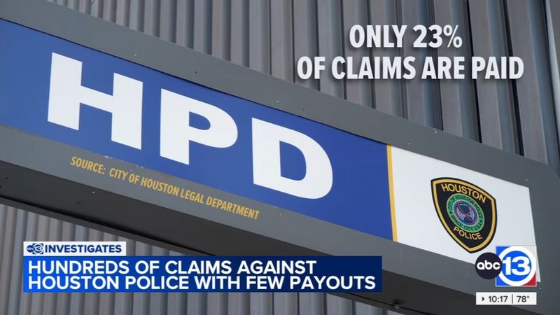 Houston pays 23 percent of claims related to police accidents, damage