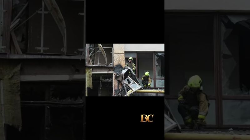 Russia launches a major aerial attack on Kyiv hours before high-level talks on support for Ukraine