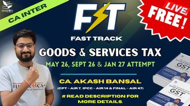 GST | Day 1 | Ch - 2 Supply under GST (Part 1) | FREE Live Batch | HakkSeCA | CA Inter | May2026