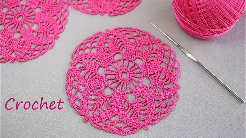 Супер простой и красивый УЗОР вязание крючком МК   How to Crochet for Beginners Motif Step by step