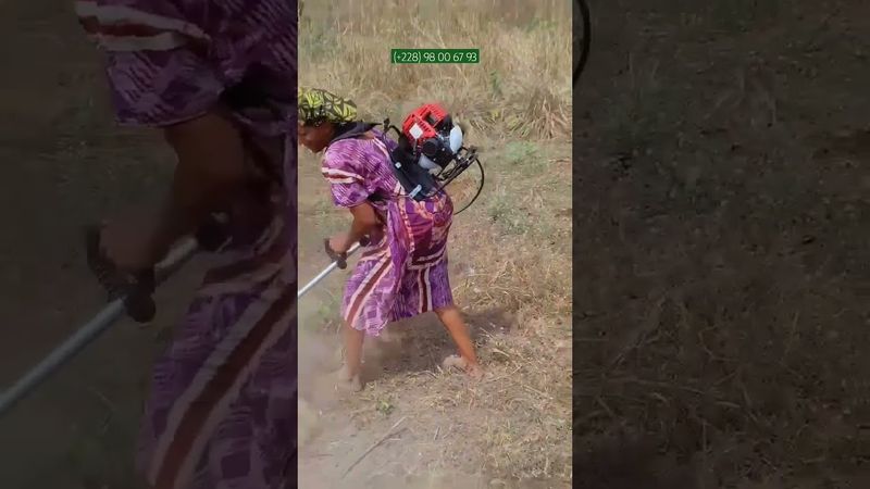 Machine agricole pour le sarclage - Débroussailleuse Afrique #agriculture #farming #togo #congo #rdc