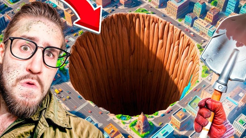 Я ВЫКОПАЛ ВСЮ ЯМУ на 100% ВО ДВОРЕ! ЧТО СПРЯТАННО НА САМОМ ДНЕ? - A Game About Digging a Hole