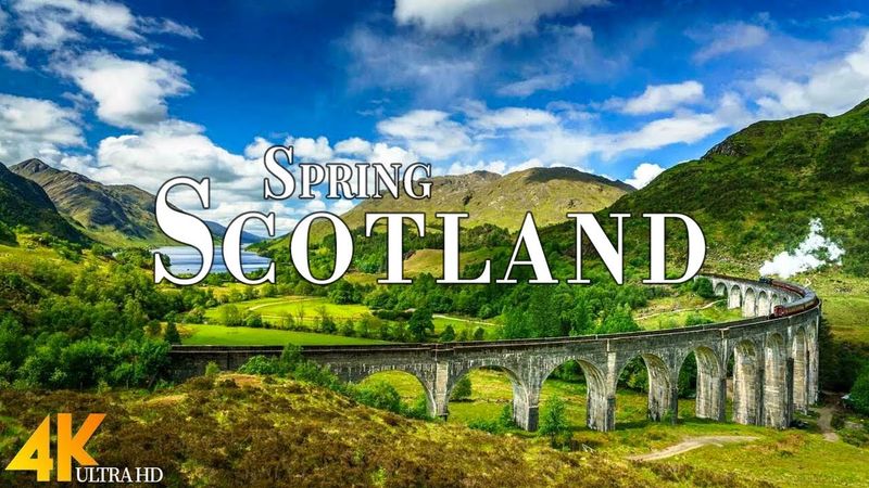 Spring Scotland 4K Ultra HD • Explore Beautiful Scotland, Scenic Relaxation Film with Calming Music.
