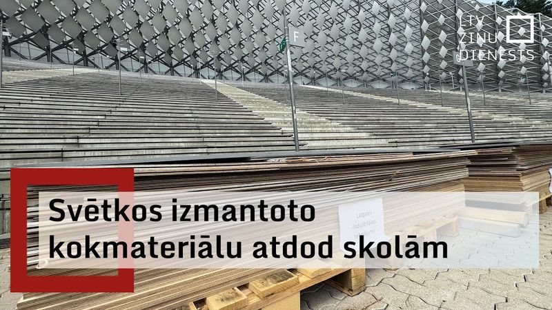 Dziesmu un deju svētkos izmantoto saplāksni atdod Latvijas skolām
