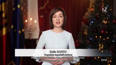 Новогоднее поздравление Президента Республики Молдова Майи Санду. Moldova 2 HD (Молдова). 31.12.2024