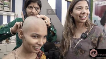 Long Hair to Bald 😱 | Girl HeadShave for Hair Donation | Real Emotional Transformation Bald 😱❤️