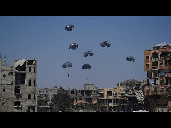 More aid dropped by plane over Gaza Strip amid concerns over worsening humanitarian situation
