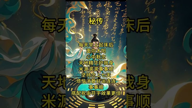 《祝由秘传》如果你想要好运连连！烦恼消散！事事顺利！你就这样做！别问为什么#祝由術 #祝由十三科 #正能量 #国学文化 #道家文化 #民间文化 #佛教文化 #转运 #发财 #事事顺利 #平安 #消烦恼