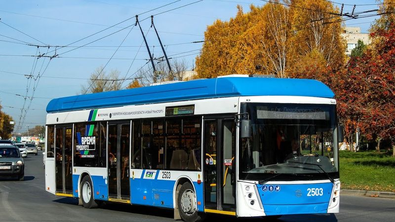 Троллейбус УТТЗ 6241.01 Горожанин 2503 на 4 маршруте Новосибирск