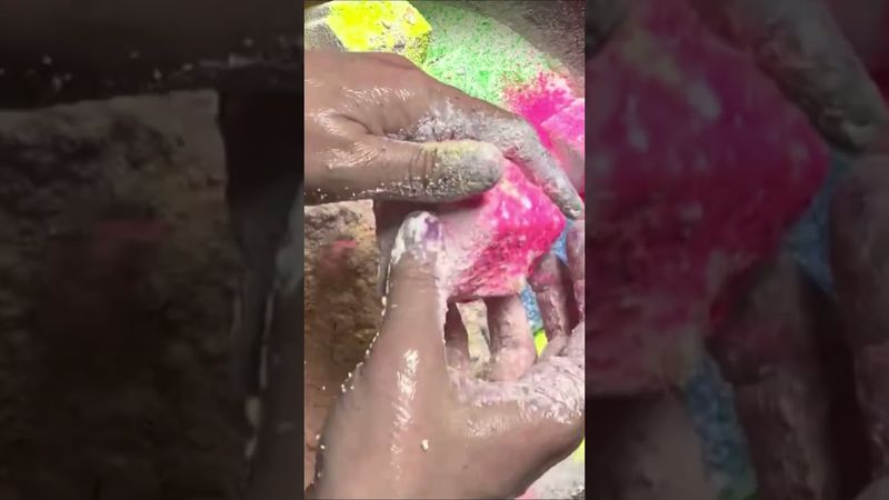 Colorful Chalk with Sifted Cornstarch 🩷