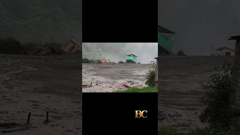 100 people missing as flash flood tears through town in northern India