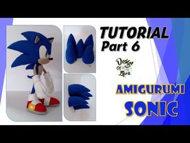 Tutorial Part 6 - Amigurumi Sonic / あみぐるみソニック / 阿米古鲁米 索尼克 / Амигуруми Соник 【SONIC ソニック Соник】