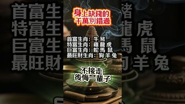 【缺錢的千萬別錯過！】接了，轉發，錢財來不斷！#生肖 #財運  #風水 #命理