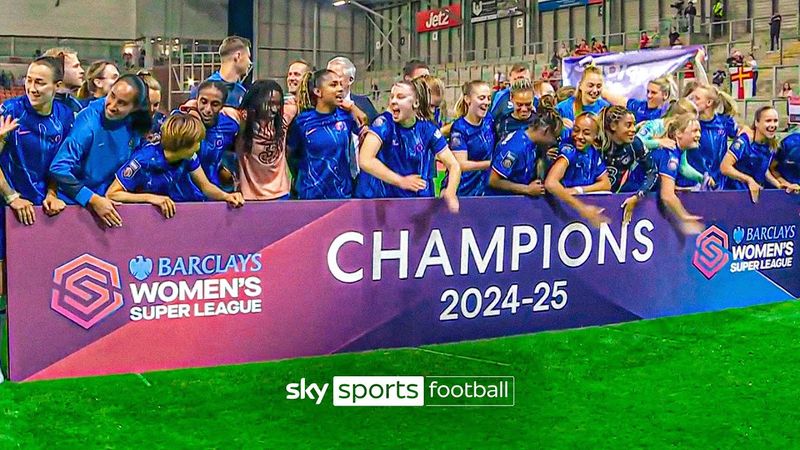 Full-time SCENES as Chelsea win the WSL for the sixth year in a row! 👏