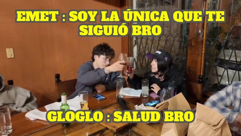 EMETSUKI ES LA ÚNICA QUE BRINDA CON GLOGLO + LE HACE UN TRUCO DE MAGIA