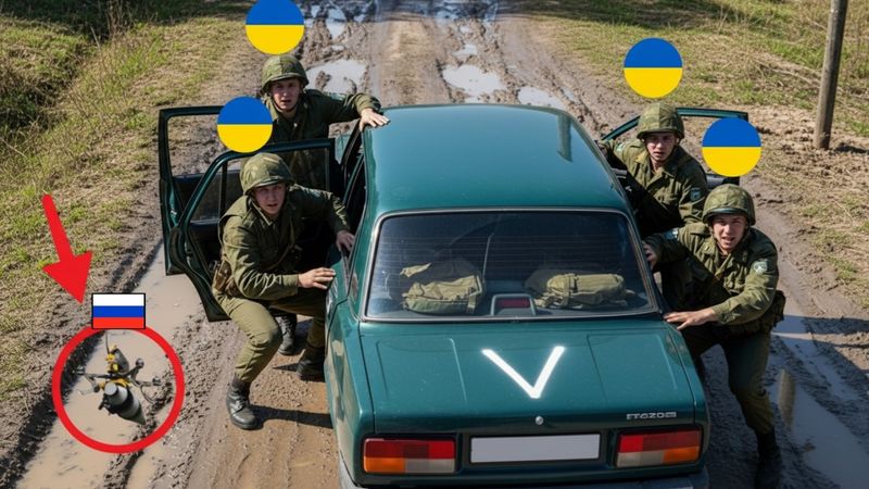 Российский FPV-дрон неожиданно задел украинское оборудование