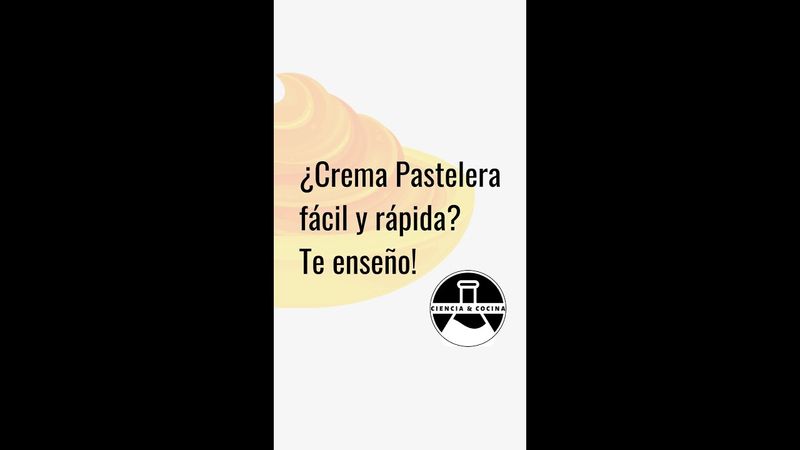 ¿Crema Pastelera fácil y rápida? Te enseño! #cienciaycocina #shorts