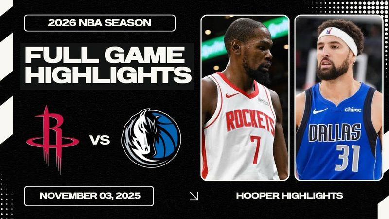 Dallas Mavericks vs Houston Rockets Full Game Highlights | Nov 3 | 2026 NBA Season