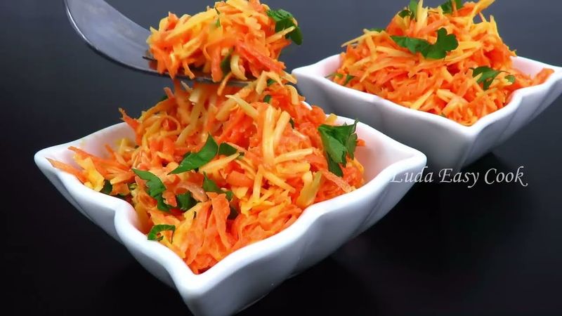 🥕Яркий Сочный Салат Солнышко с морковью из 3-х ингредиентов Люда Изи Кук Морковный салат из моркови