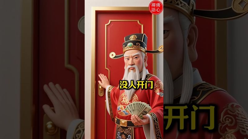 財神爺:「為什麼沒人開門?你不要錢了嗎?」#生肖 #十二生肖 #運勢 #生肖運勢 #玄學 #風水 #命理 #shorts #人生感悟