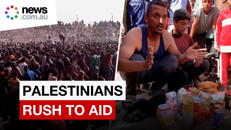 Palestinians rush to US, Israel-backed aid amid biometrics concern