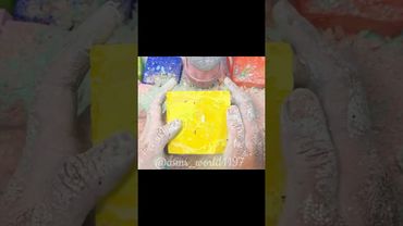 Yellow Blocks Crush #oddlysatisfying #crunchycrumbles #relax #satisfying #slime #clay #gymchalkasmr