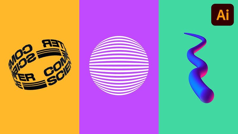 Learn How To Make 3 VECTOR GRAPHICS In Illustrator (HD 🔥)