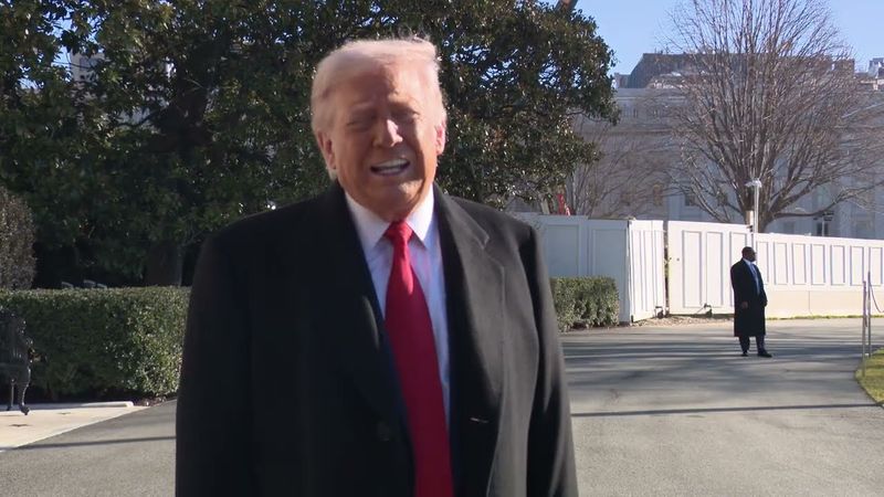 President Trump Gaggles with Press Before Departing the White House, Jan. 13, 2026