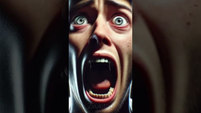 Звук крика и визга мужского от испуга, ужаса и страха. Scary scream sound  #звуккрика #звуквизга