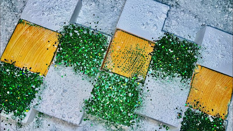 a checkerboard of fresh gym chalk💚⭐️✨