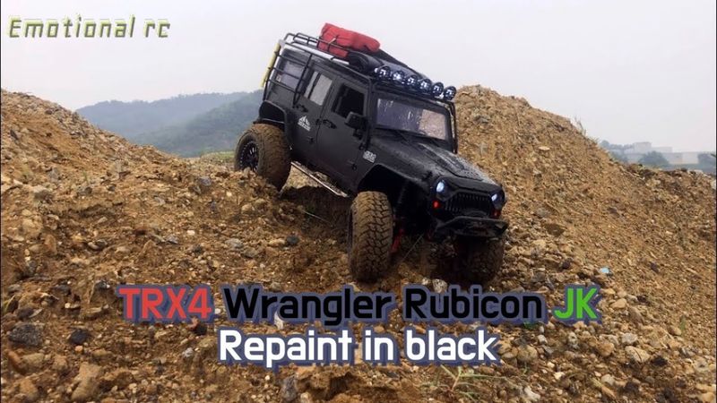 Traxxas TRX4 Jeep wrangler Rubicon JK Off Road(Repaint in Black) 4X4 Rc car