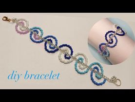 ikuti beberapa langkah mudah dan buat gelang elegan ini😍 ￼ tutorial mudah gelang manik-manik