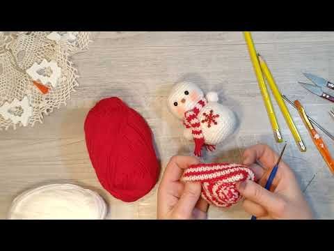 Как связать шапку (колпак) для снеговика или игрушки спицами.