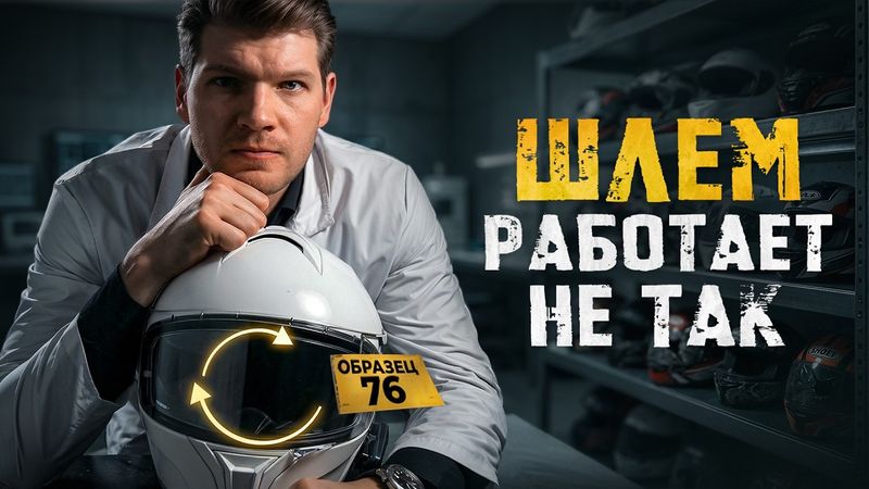 Мотошлем работает НЕ ТАК как кажется - Мозг против асфальта