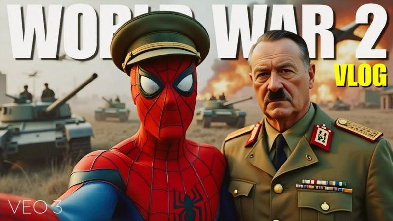 Spider-Man’s WWII Vlog: Spidey vs Hitler | Google Veo3 #vlog #spiderman