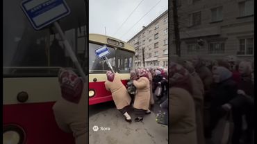 куда бегут бабки каждое утро #ии #юмор #бабки #автобус #нейронка