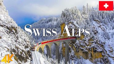 Winter Swiss Alps 4K Ultra HD • Enchanting Winter Wonderland, Relaxation Film with Soothing Music.