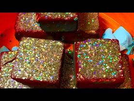 Blue & Red Dyed Fresh Gym Chalk Blocks with Glitter