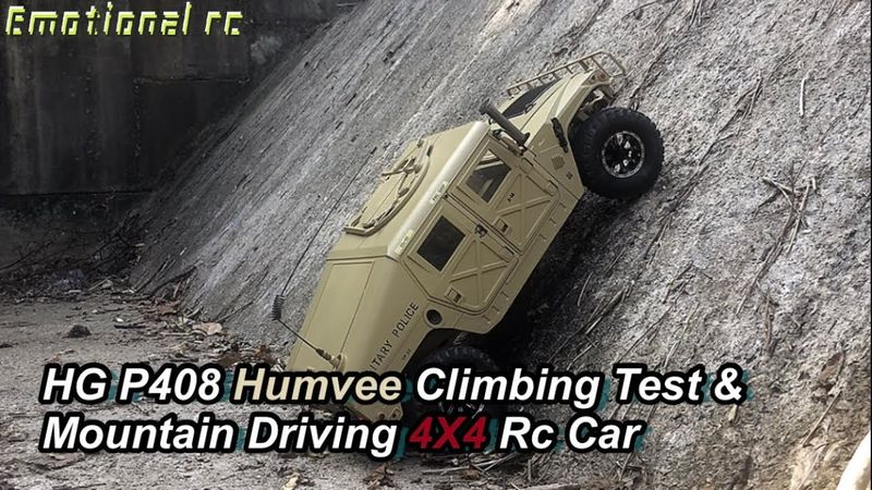 HG P408 Hummer Humvee Climbing Test & Mountain Off Road Driving 4X4 Rc Car