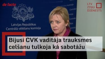 Bijusī Centrālās vēlēšanu komisijas vadītāja Saulīte trauksmes celšanu tulkoja kā sabotāžu
