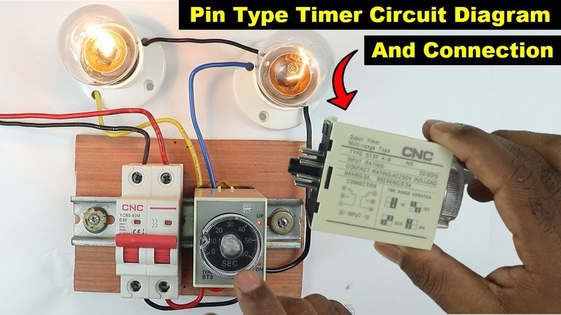 8 pin timer relay wiring diagram and Connection in Hindi @ElectricalTechnician