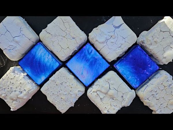 Crunchy Blue/Purple and Pasted Gym Chalk | ASMR