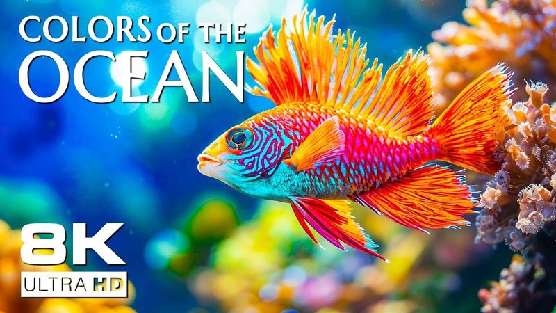 8K Aquarium Wonders (VIDEO ULTRA HD) 🐟 Beautiful Coral Reefs - Sleep Meditation and Relaxing Sounds