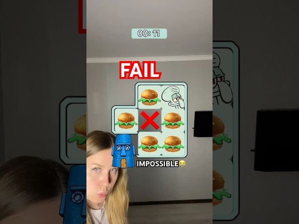 SpongeBobās ChallengešIMPOSSIBLEš#shorts