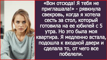 «Вон отсюда! Я тебя не приглашала!» Рявкнула свекровь, когда я хотела сесть за стол в своей квартире